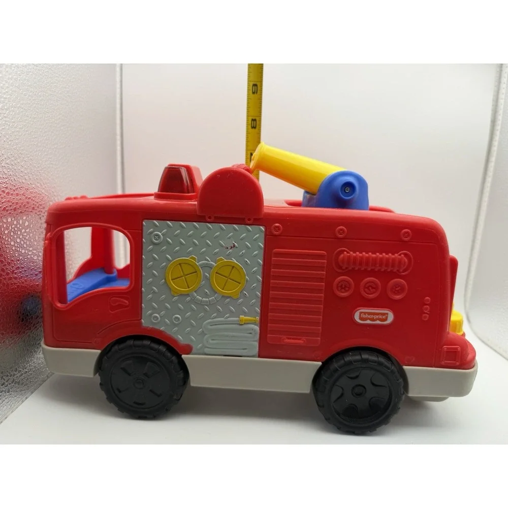 Fisher Price Little People Musical Red Fire Truck Working Lights & Sound